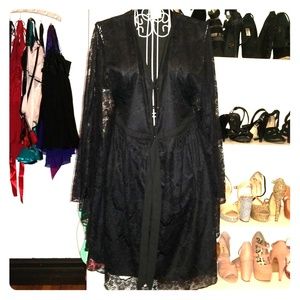 Lace Black Goth Dress